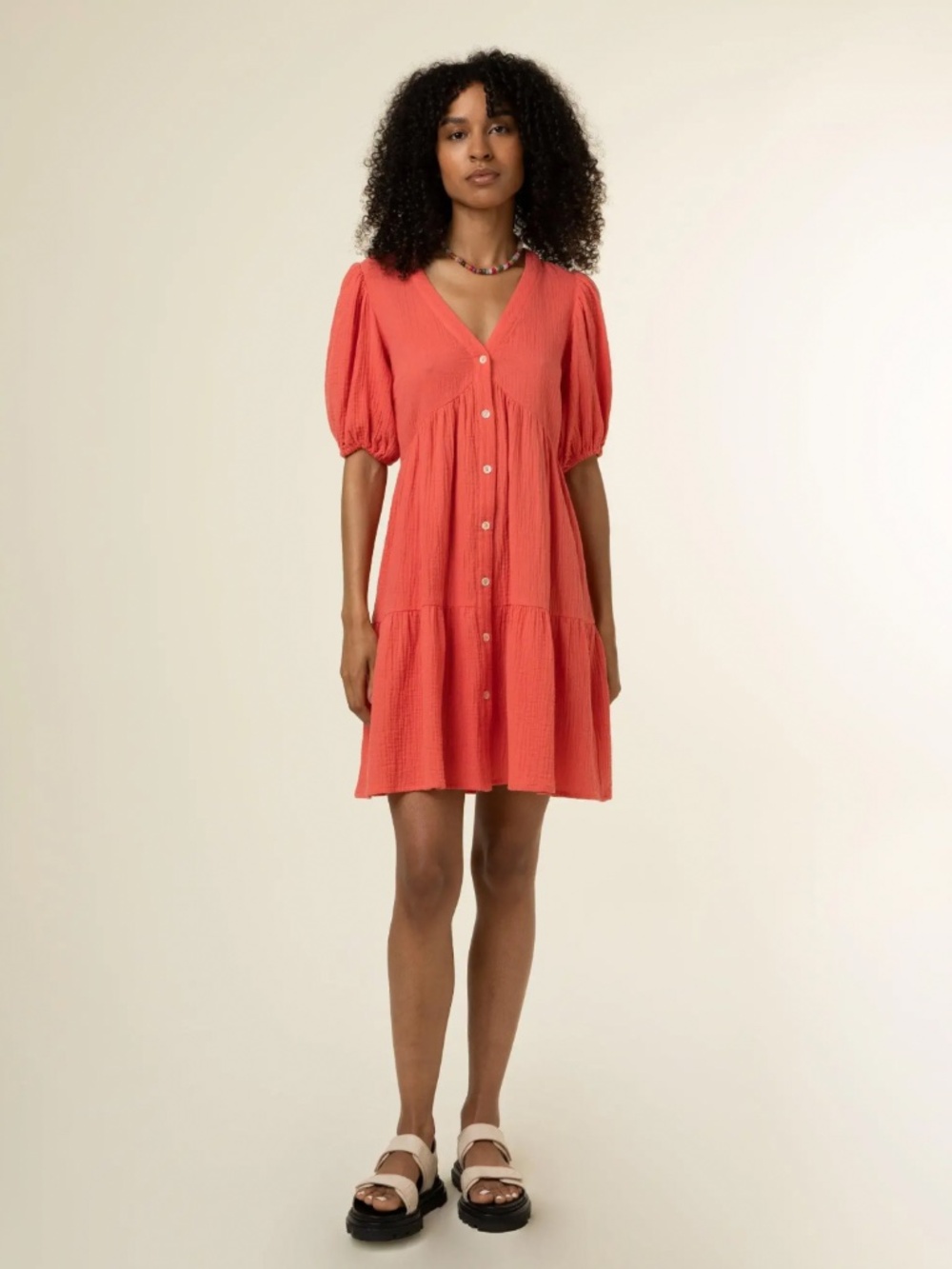 FRNCH Paris Cindy Coral dress